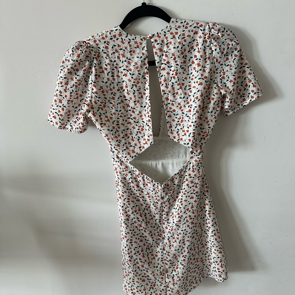 Beginning Boutique White and Red Floral Mini Dress - Picture 2 of 2